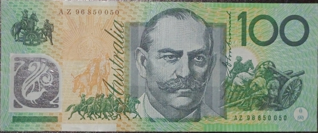 1996 $100 Fraser/Evans Test Note AZ96 850050