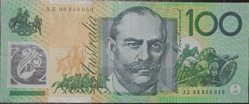1996 $100 Fraser/Evans Test Note AZ96 850050
