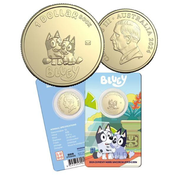2024 $1 Muffin and Socks Privy Mark Coin in Card