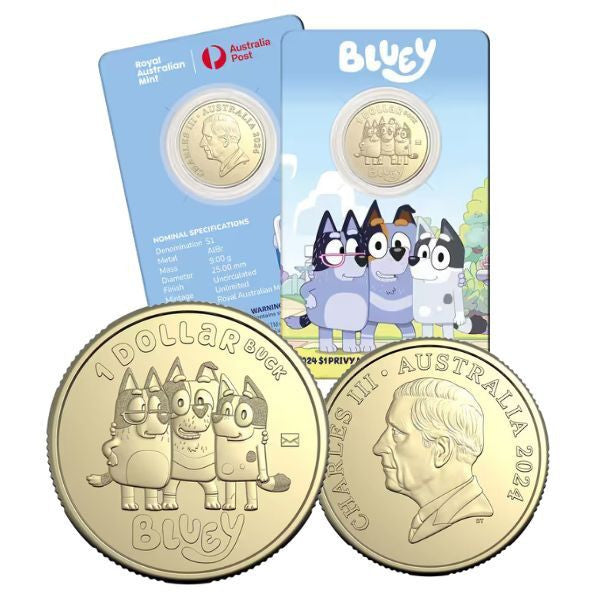 2024 $1 Stripe, Trixie and Nana Privy Mark Coin in Card