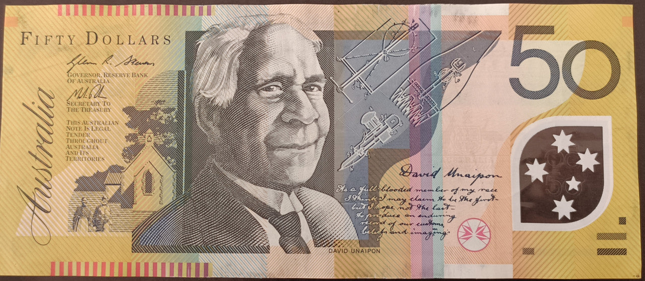 2013 Stevens/Parkinson $50 First & Last Prefix Banknotes