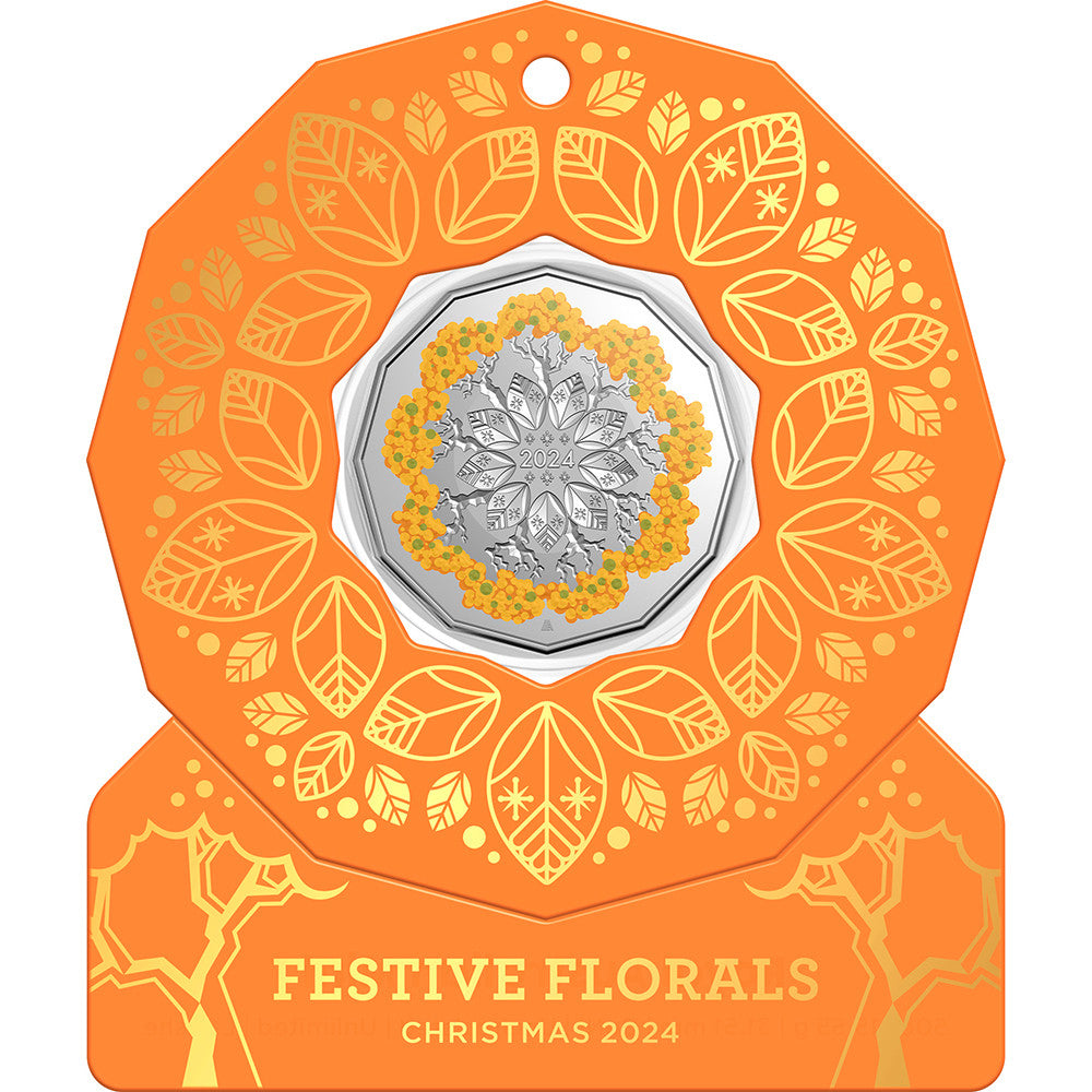 2024 50 Cents Christmas Festive Florals Decoration