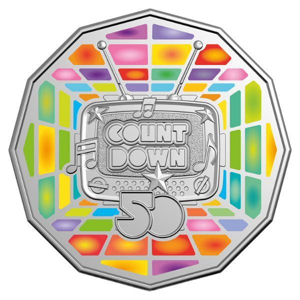 2024 50th Anniversary of Countdown 50 cents Coloured Coin