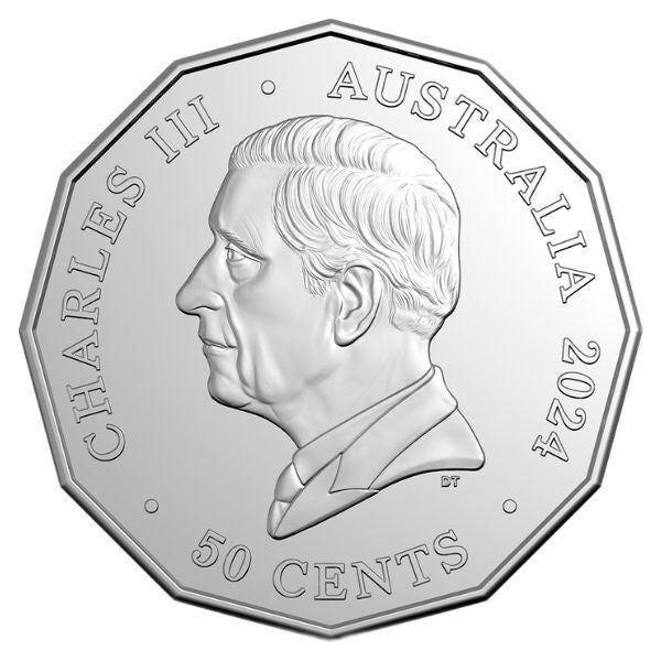2024 50th Anniversary of Countdown 50 cents Coloured Coin