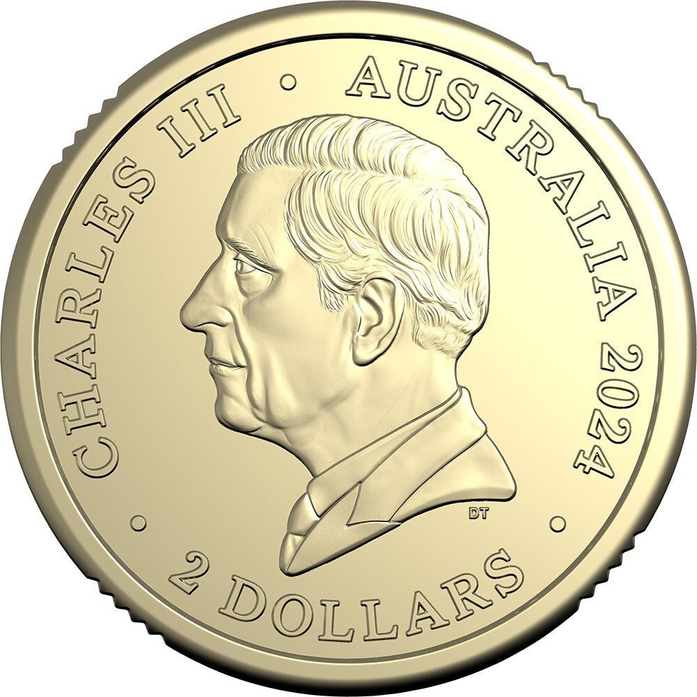 2024 $2 War Animals Remembrance 'C' Mintmark Coloured Coin