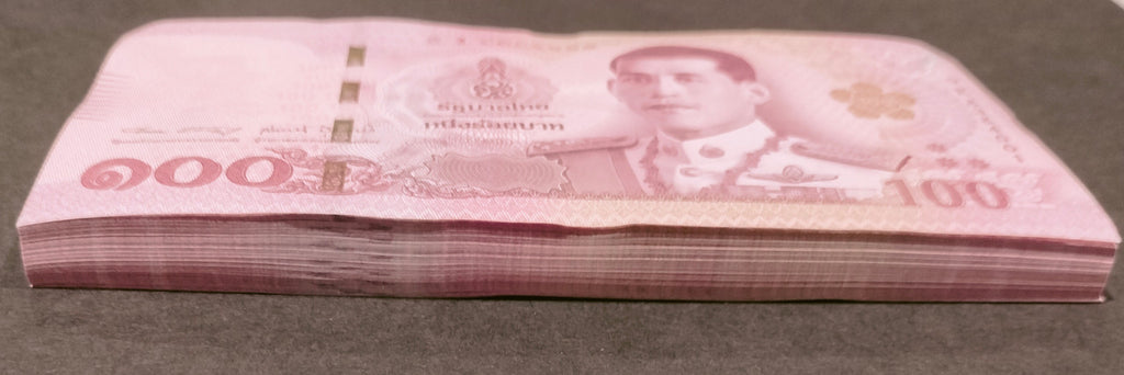 2018 Thailand Baht - Lot of 10 Consecutive aUNC Banknotes