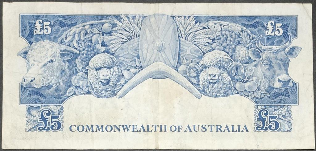 1954 £5 Coombs/Wilson Five Pound Commonwealth Bank of Australia TA61 770148
