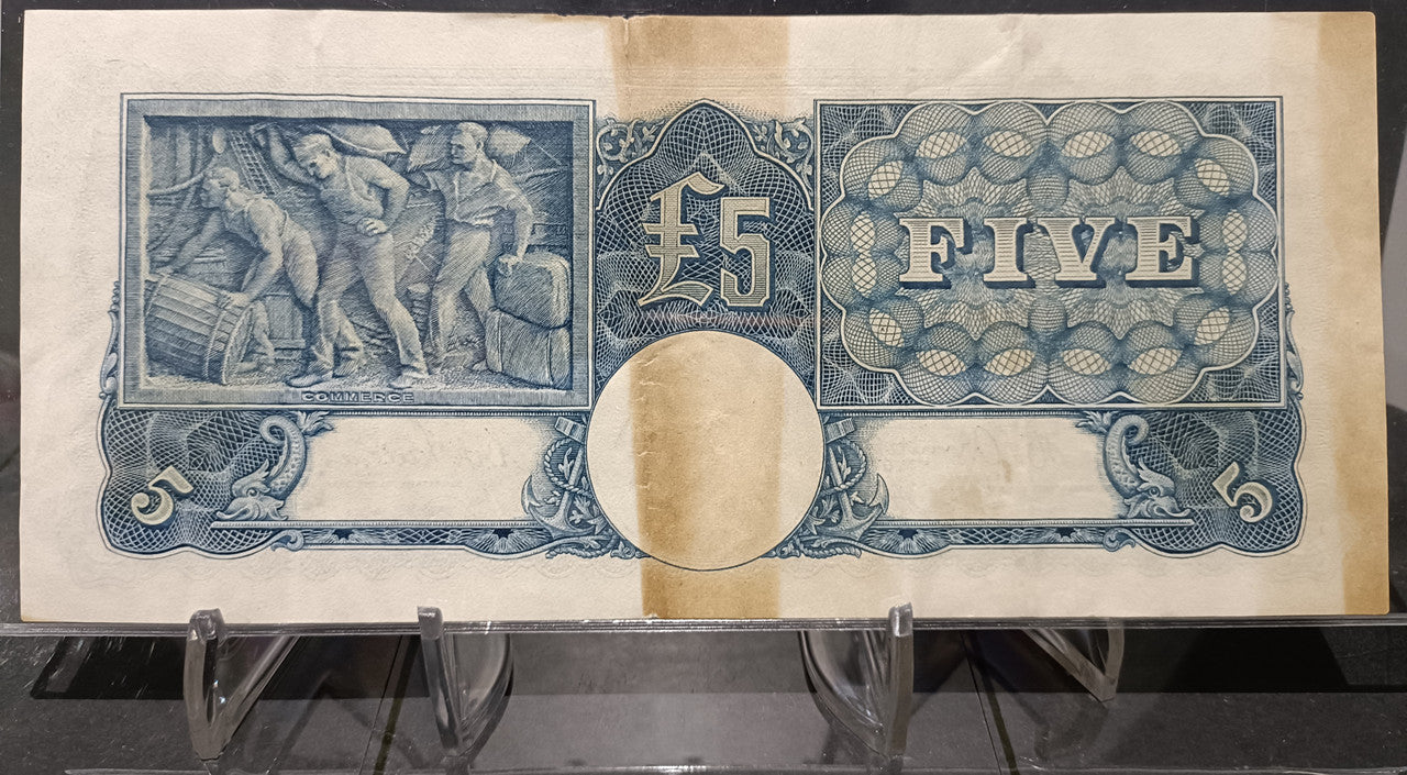 1941 £5 Armitage/McFarlane Five Pound Banknote R63 891737