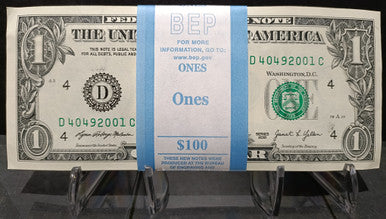 2021 USA $1 notes of 100