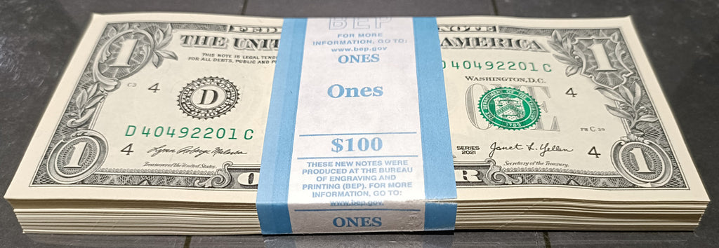 2021 USA $1 Banknote Bundle of 100