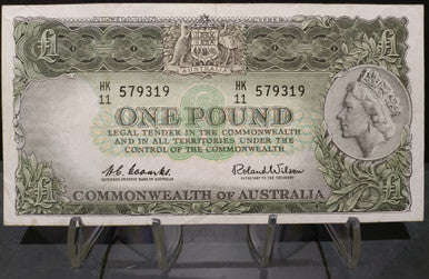 1961 £1 Coombs/Wilson One Pound Banknote HK11 579319
