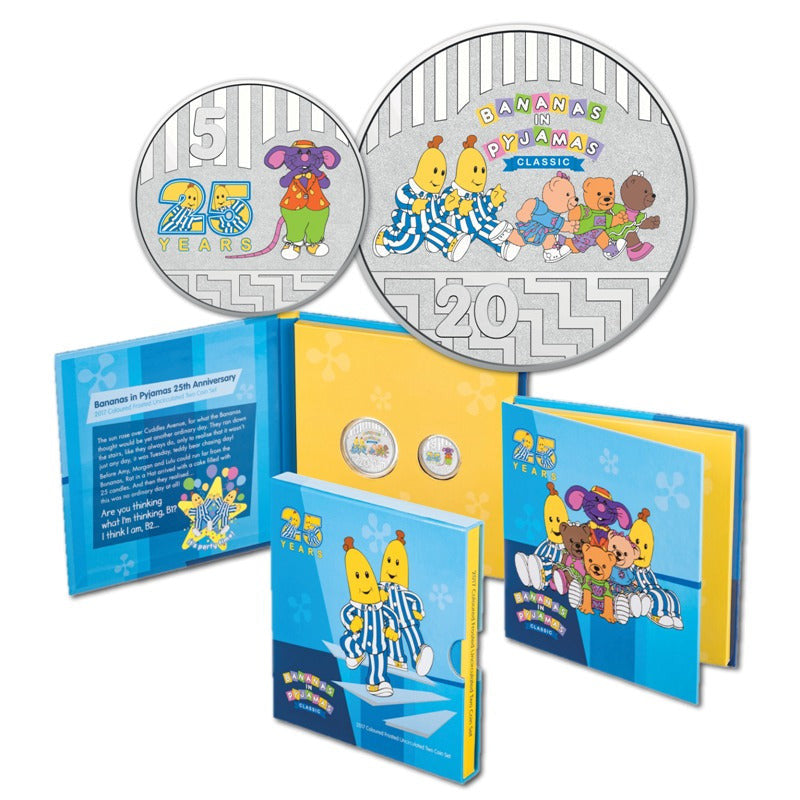 2017 Bananas In Pyjamas 25th Anniversary 2 Coin Set