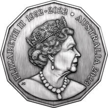 50th anniversary of AC/DC 2023 50c Silver Antiqued Coin