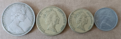 ***ERROR*** 4 x Australian Error Coins - Lamination Peel on Obverse