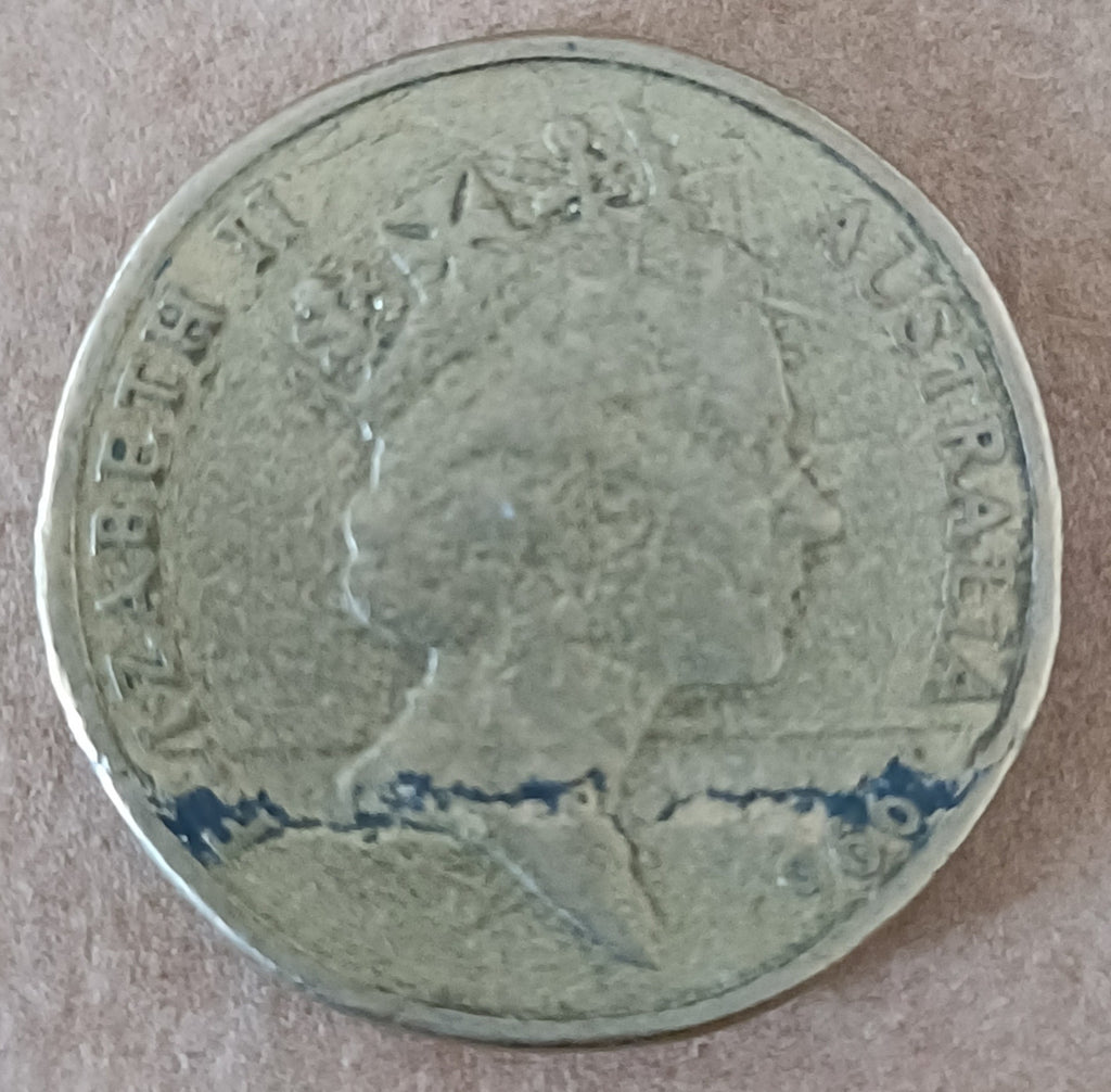 ***ERROR*** 1996 Australian Error Coin - Lamination Peel on Obverse