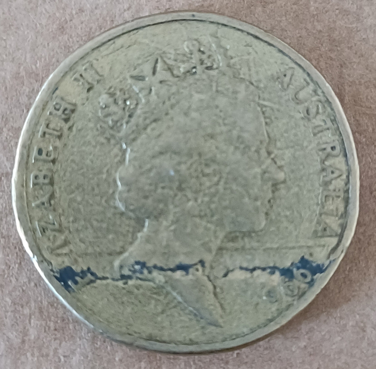 ***ERROR*** 1996 Australian Error Coin - Lamination Peel on Obverse