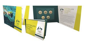 2016 AUSTRALIAN OLYMPIC TEAM SET OF 5 COLOURED TWO DOLLAR ($2) UNCIRCULATED