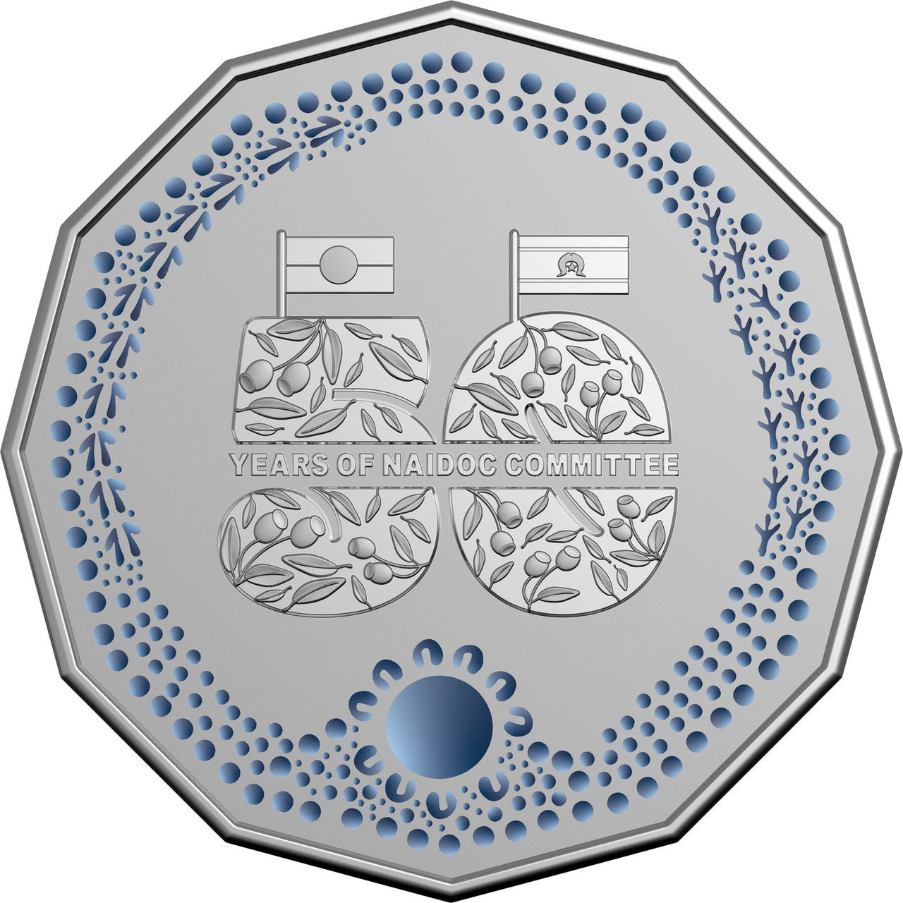 2024 50c NAIDOC WEEK COLOURED FROSTED UNCIRCULATED COIN