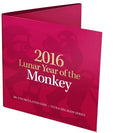2016 50C LUNAR YEAR OF THE MONKEY
UNCIRCULATED FIFTY CENTS ON CARD