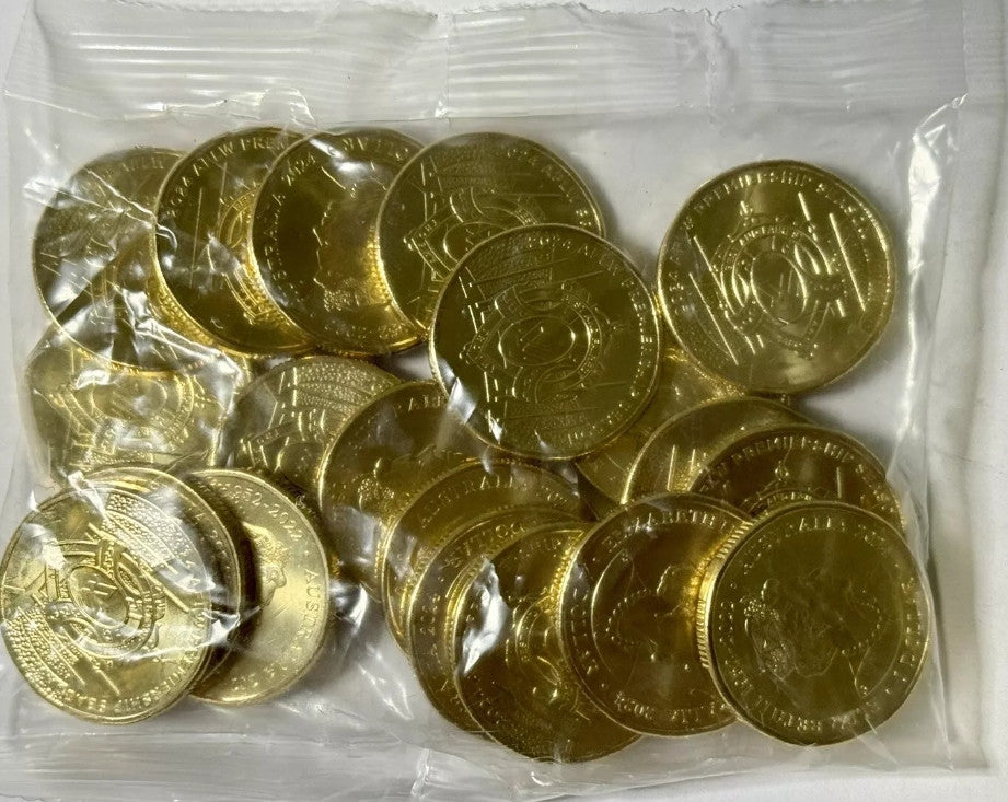 2024 AFL PREMIERSHIP SEASON UNCIRULATED $1 COINS in SEALED RAM BAG