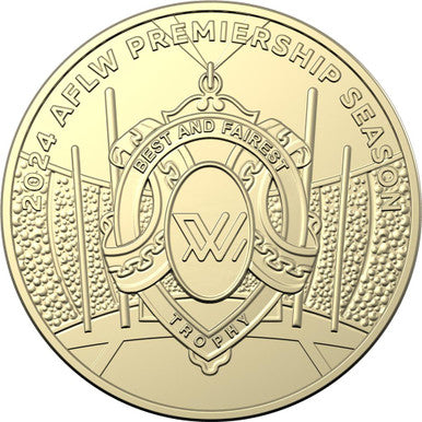 2024 AFLW PREMIERSHIP SEASON UNCIRULATED $1 COINS in SEALED RAM BAG