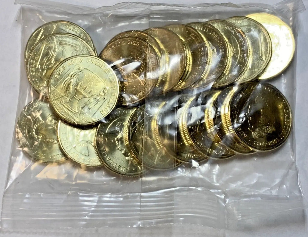 2023 AFLW PREMIERSHIP SEASON UNCIRULATED $1 COINS in SEALED RAM BAG