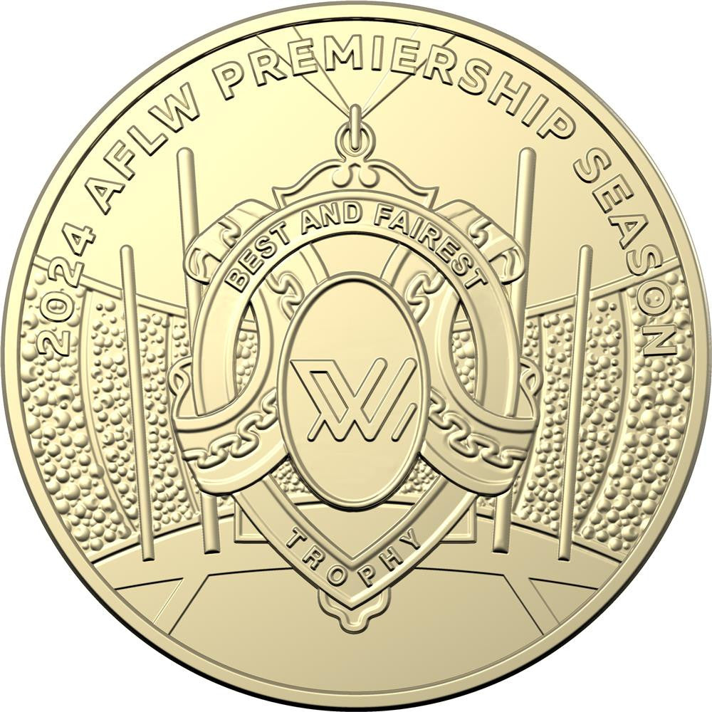 2023 & 2024 AFL & AFLW  PREMIERSHIP SEASON UNCIRULATED $1 COINS in SEALED RAM BAGS FV $80