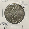 2012 AUSTRALIA 50 CENTS BUBBLE ERROR COIN