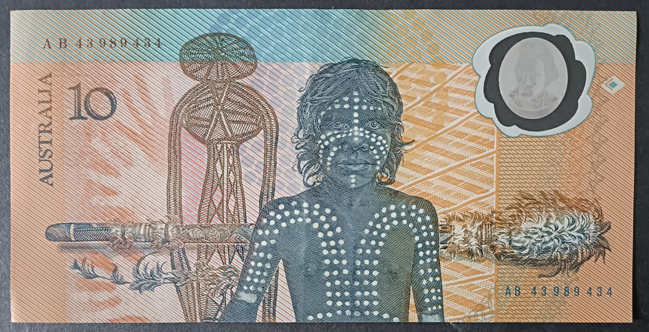 1988 Australian Bicentennial $10 Polymer Banknote AB43 989434