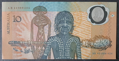 1988 Australian Bicentennial $10 Polymer Banknote AB43 989434