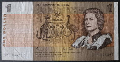 1982 Johnston Stone $1 Last Prefix Banknote - DPS 944597