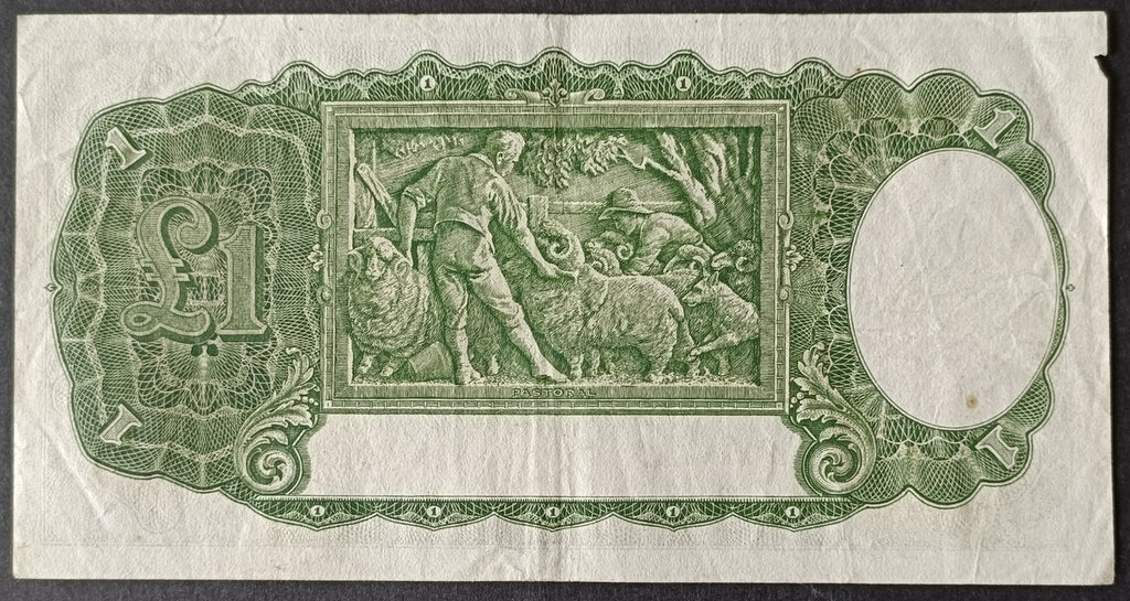 1949 £1 Coombs Watt One Pound Banknote W15 190588