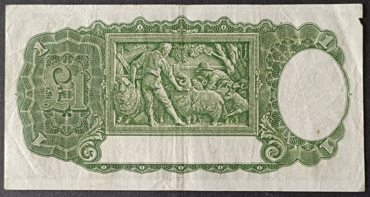 1949 £1 Coombs Watt One Pound Banknote W15 190588