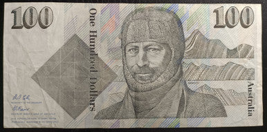 1992 AUSTRALIA $100 DOLLAR  BANKNOTE  R613  FRASER/COLE ZKT 823677 BUY NOW