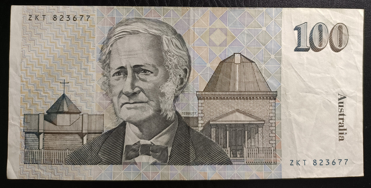 1992 AUSTRALIA $100 DOLLAR  BANKNOTE  R613  FRASER/COLE ZKT 823677 BUY NOW