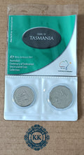 2001 UNCIRCULATED 20 & 50 cent Centenary of Federation 2 Coin Set - Tasmania