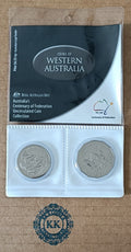 2001 UNCIRCULATED 20 & 50 cent Centenary of Federation 2 Coin Set - Western Australia