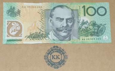 2008 Stevens/Henry $100 First Prefix Banknote AA08 989293