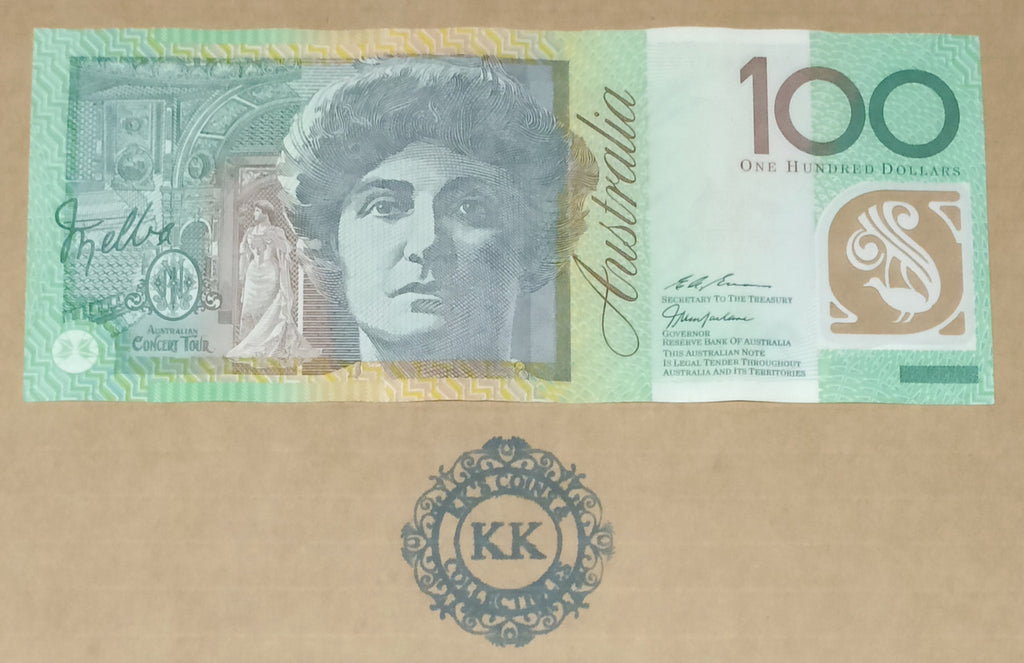 1999 Macfarlane/Evans $100 First Prefix Banknote AA99 485992
