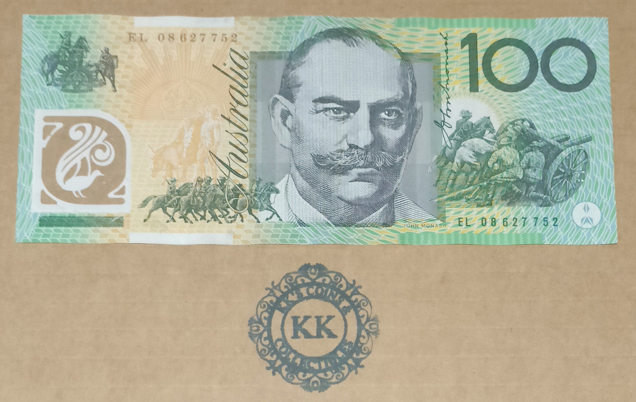 2008 Stevens/Henry $100 Last Prefix Banknote EL08 627752