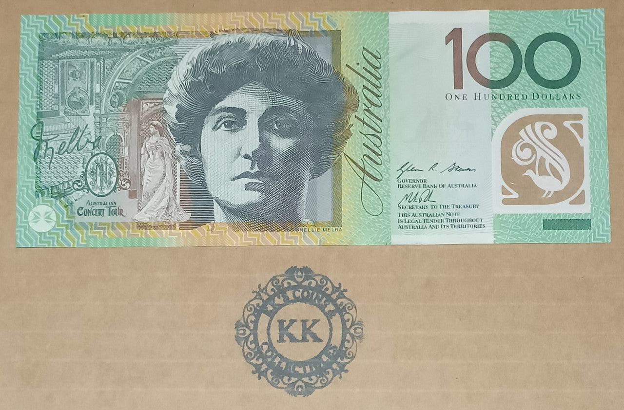 2013 Stevens/Parkinson $100 First Prefix Banknote AA13 166644