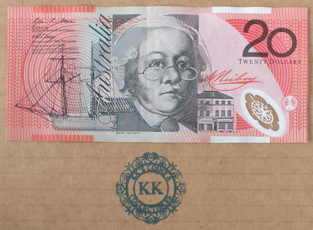 2008 Stevens/Henry $20 Banknote First Prefix AA08 537382