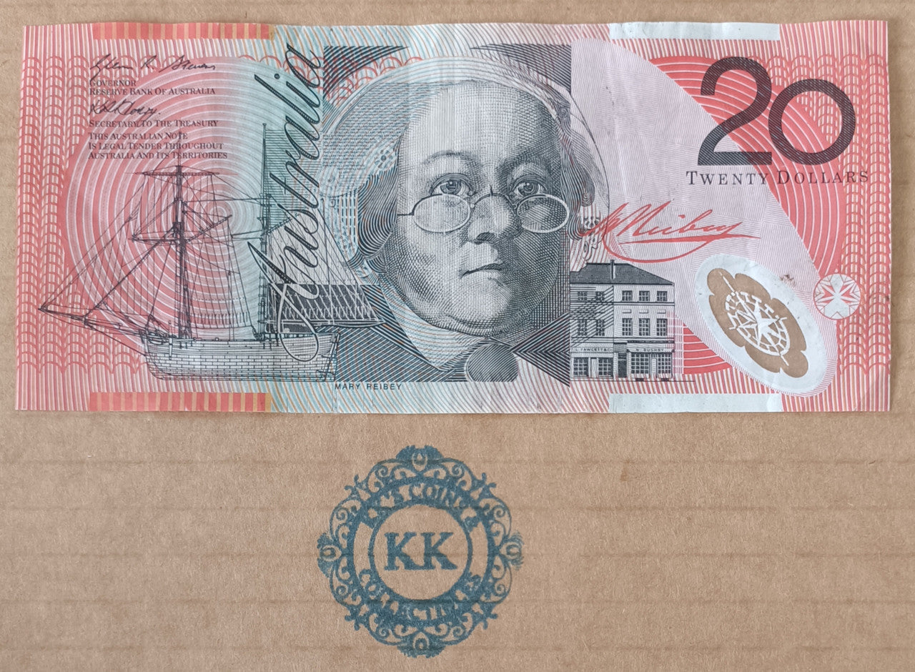 2008 Stevens/Henry $20 Banknote Last Prefix JC08 888261, Lucky '888'