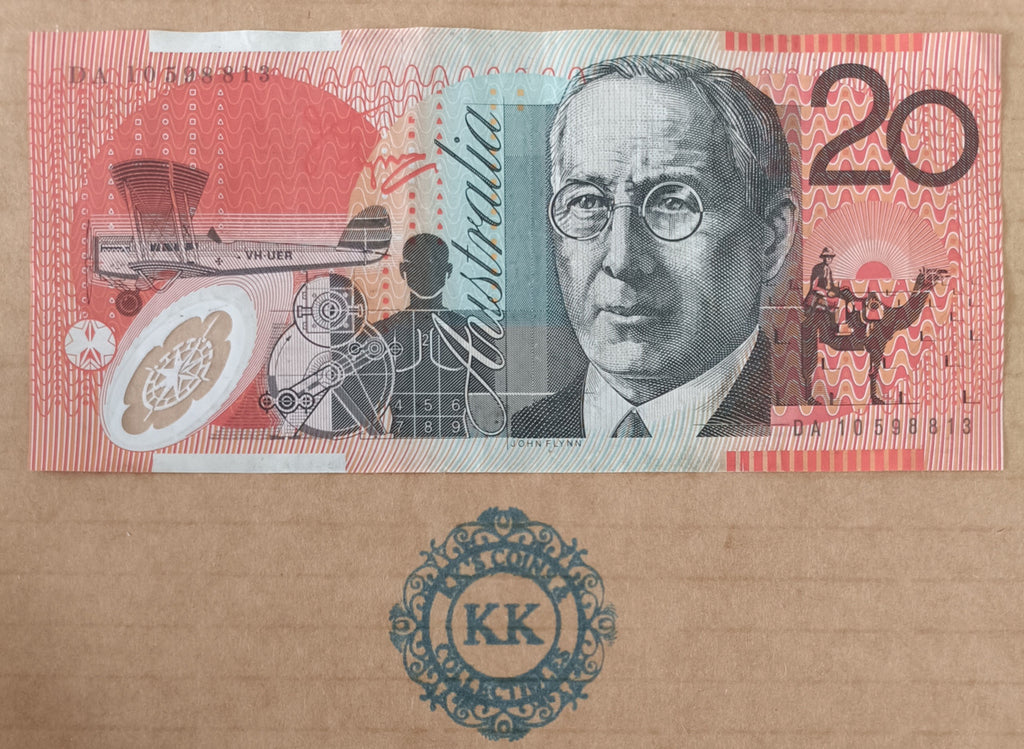 2010 Stevens/Henry $20 Banknote Last Prefix DA10 598813