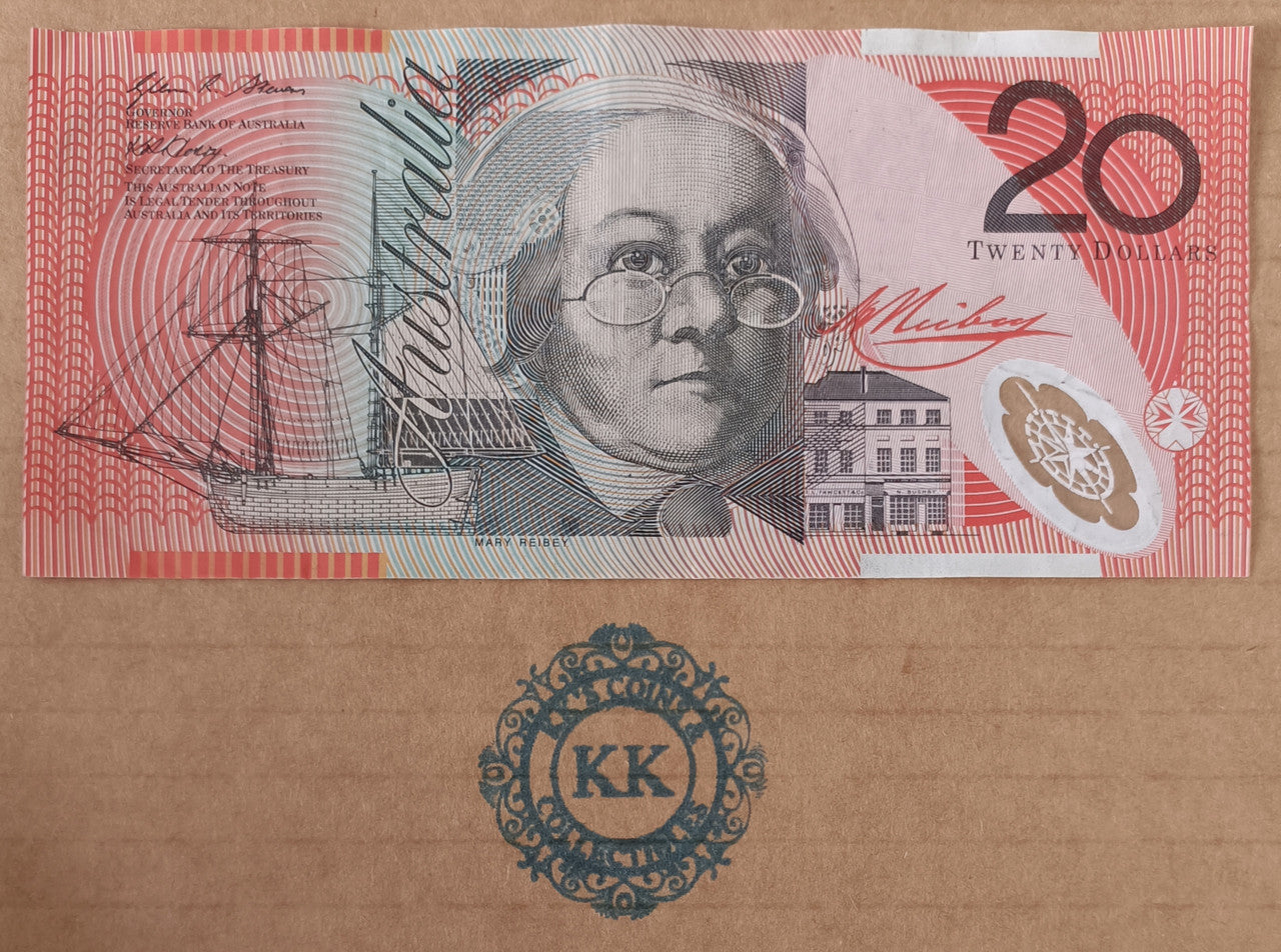 2010 Stevens/Henry $20 Banknote Last Prefix DA10 598813