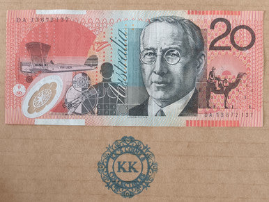 2013 Stevens/Parkinson $20 Banknote Last Prefix DA13 672137