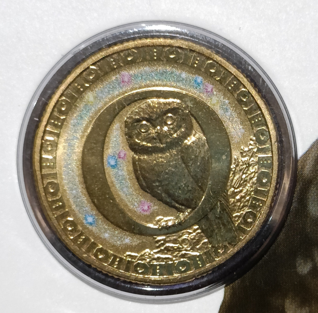 2015 $1 Coloured Frosted Uncirculated Coin Letter "O"