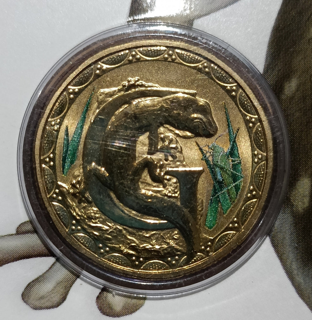 2015 $1 Coloured Frosted Uncirculated Coin Letter "G"