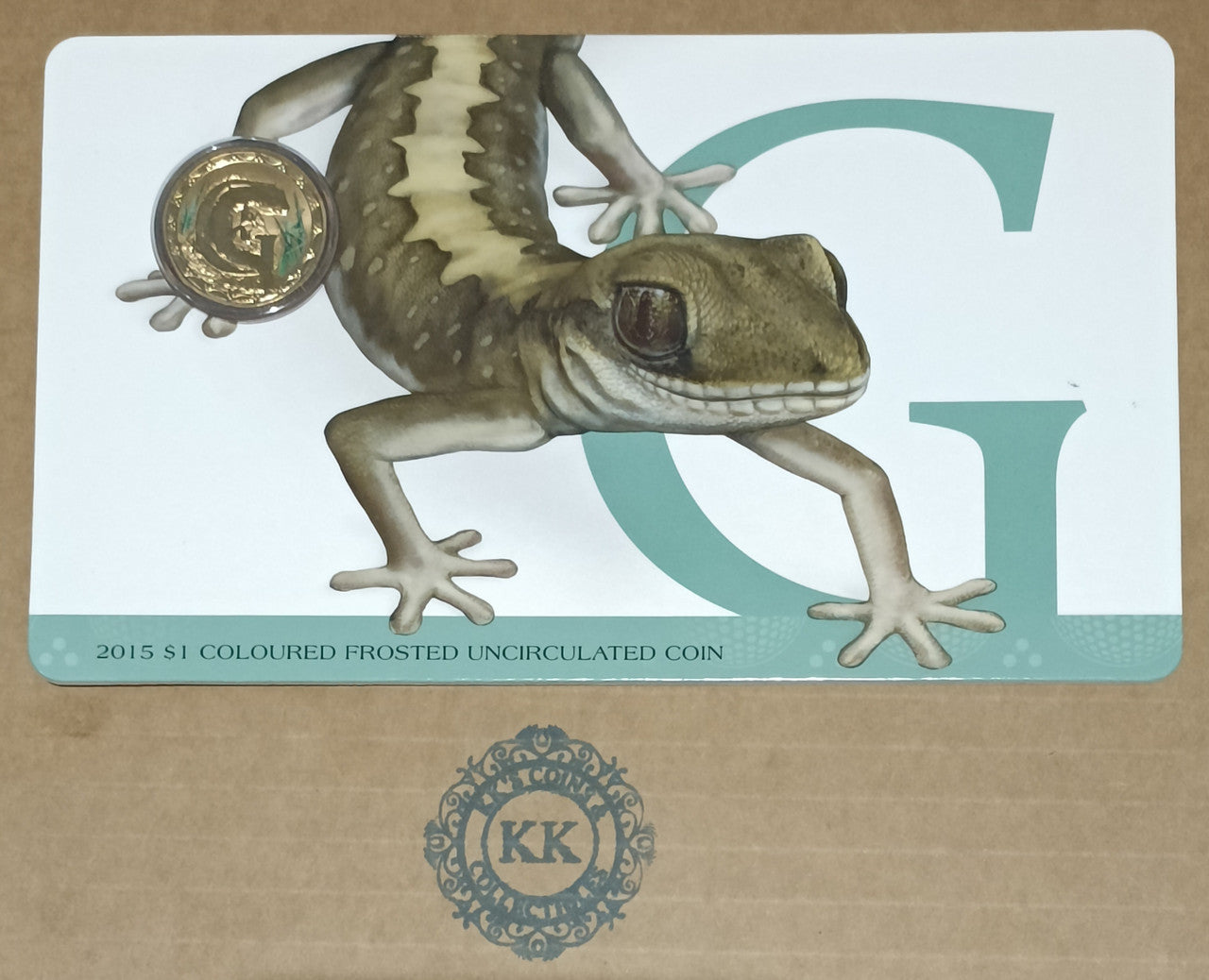 2015 $1 Coloured Frosted Uncirculated Coin Letter "G"