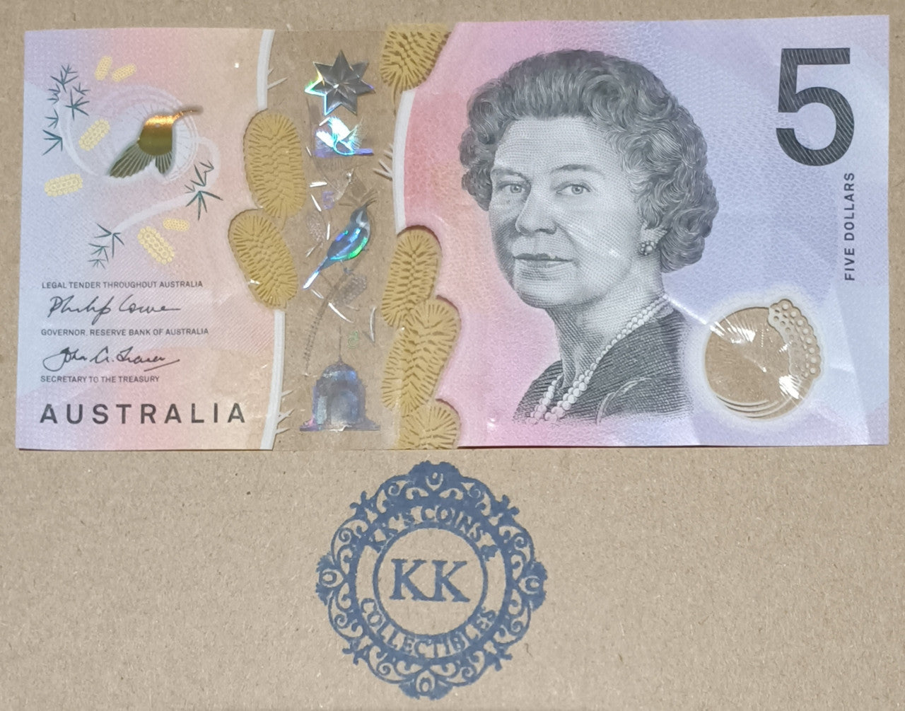 2018 Lowe/Fraser $5 Banknote First Prefix AA18 0591152